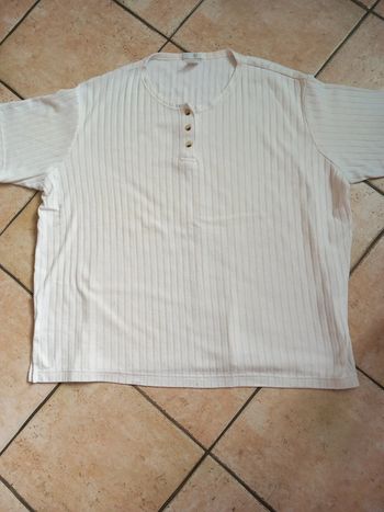 👵Tee-shirt tunique La redoute T50 coton blanc