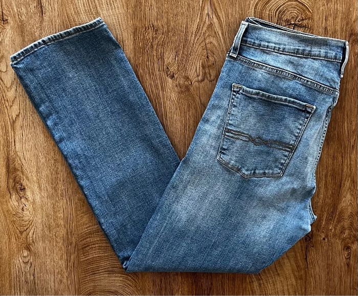 Jean/pantalon bleu délavé Levi's Denzen Slim, homme, taille : W 34 L 32 (44 taille française) - photo numéro 2