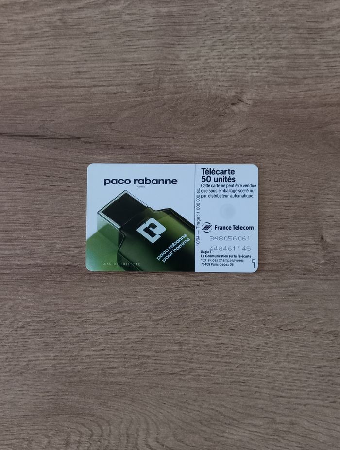 Telecarte " paco rabanne " - photo numéro 2