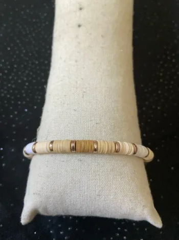 Bracelet heishi dégradé marron