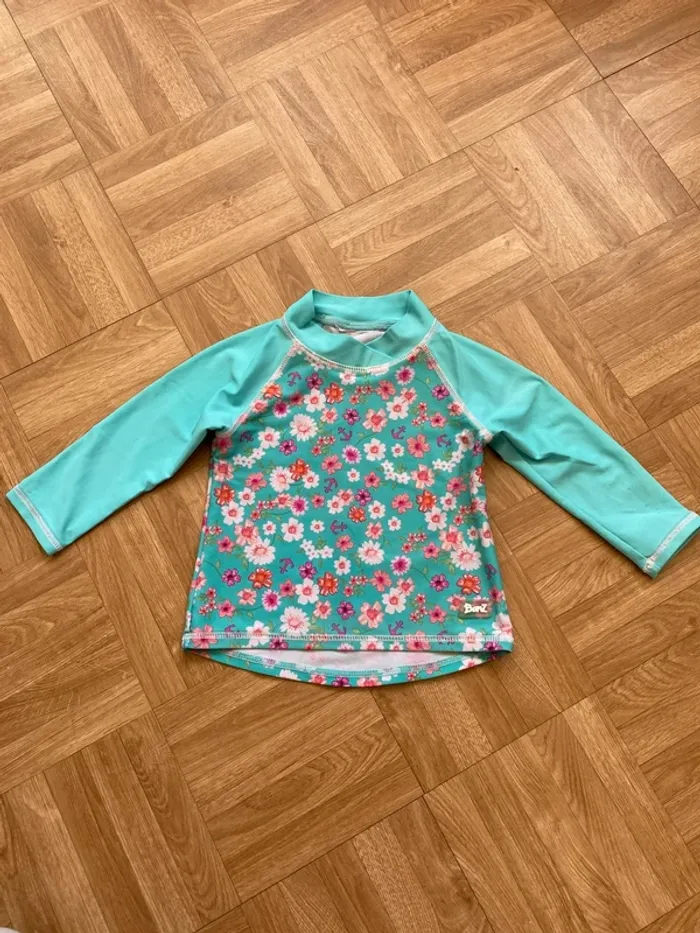 Maillot de bain manches longues anti UV bleu taille 24 mois Baby Banz