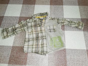 Chemise 6 mois manches longues kaki influx