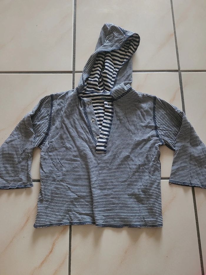 Tee shirt manches longues rayés Petit Bateau