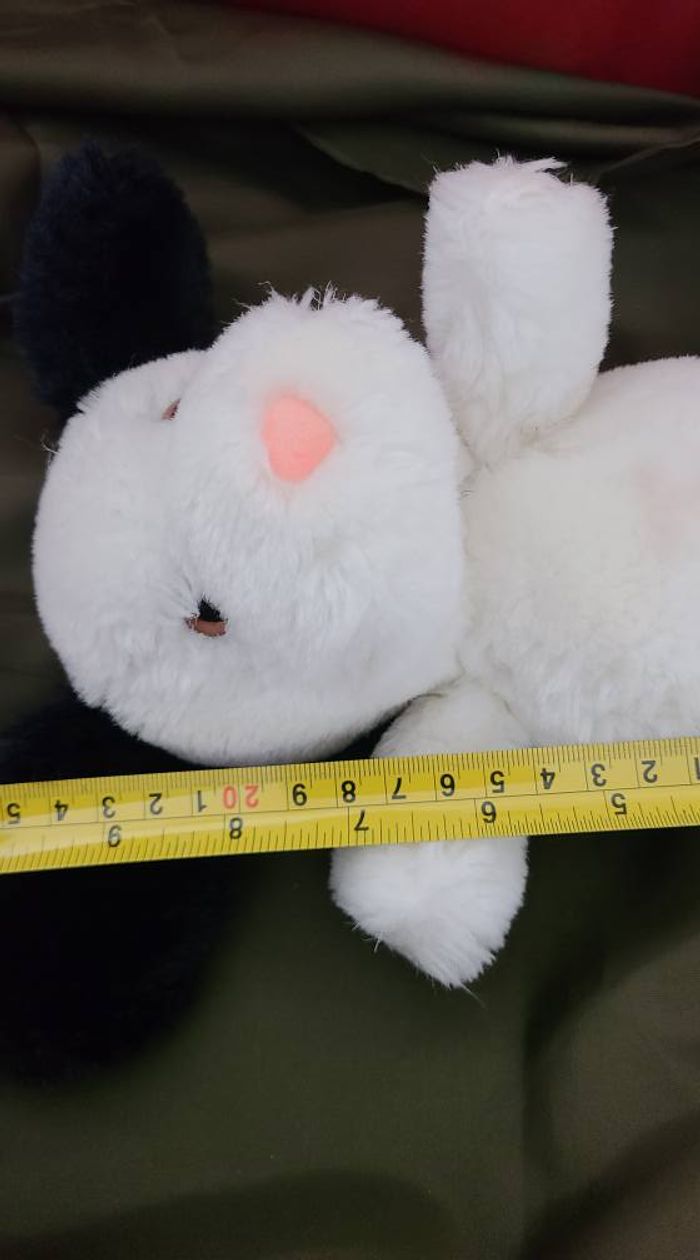 peluche chien blanc noir applause vintage - photo numéro 5