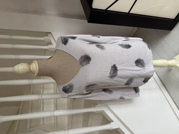 Pull Andromede Paris crème et plumes grises