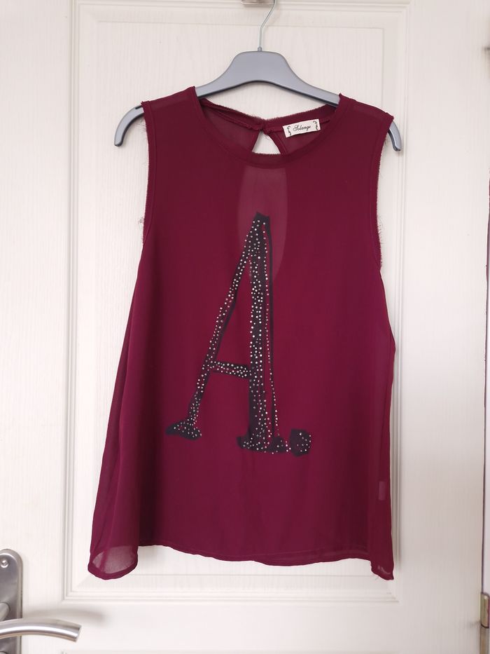 Débardeur bordeaux femme Solange taille S/36 - photo numéro 2