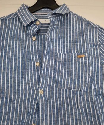 Chemise à rayures manches 3/4