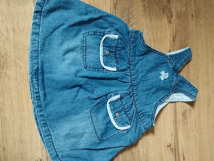 Robe en jean petite fille 12M - photo numéro 3