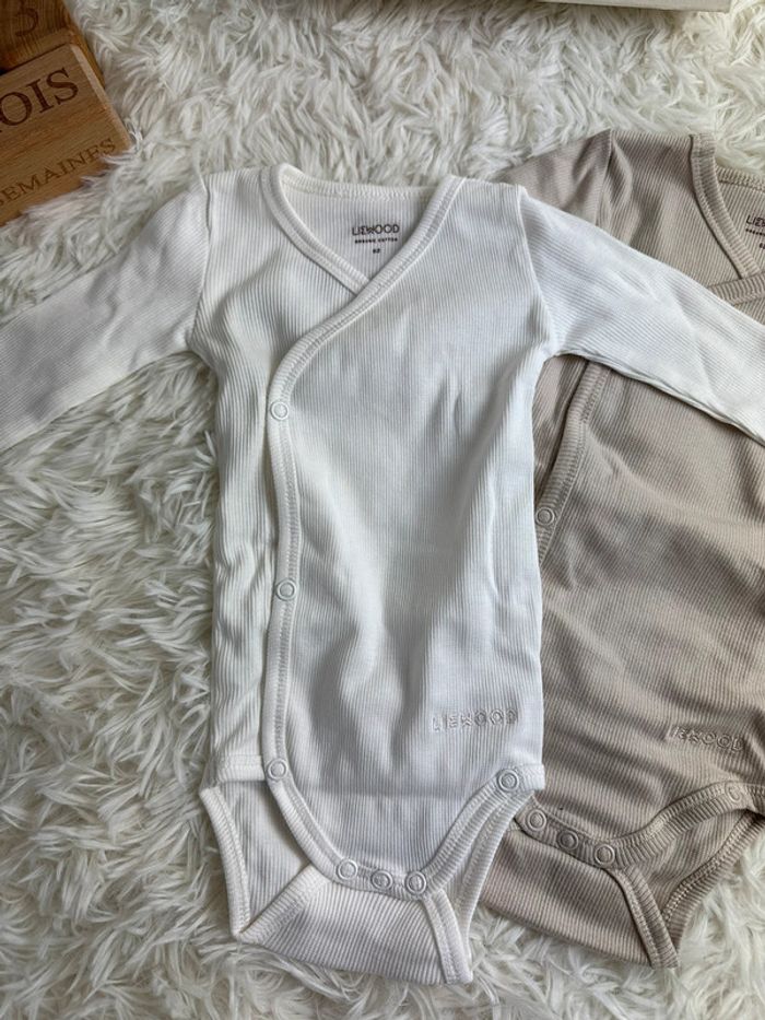 Lot de 2 bodies manches longues Liewood taille 3 mois - photo numéro 2