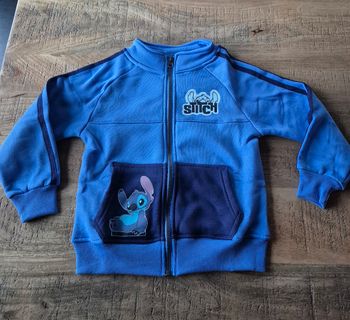 Gilet Zippé Garçon Stitch Bleu 5 ans