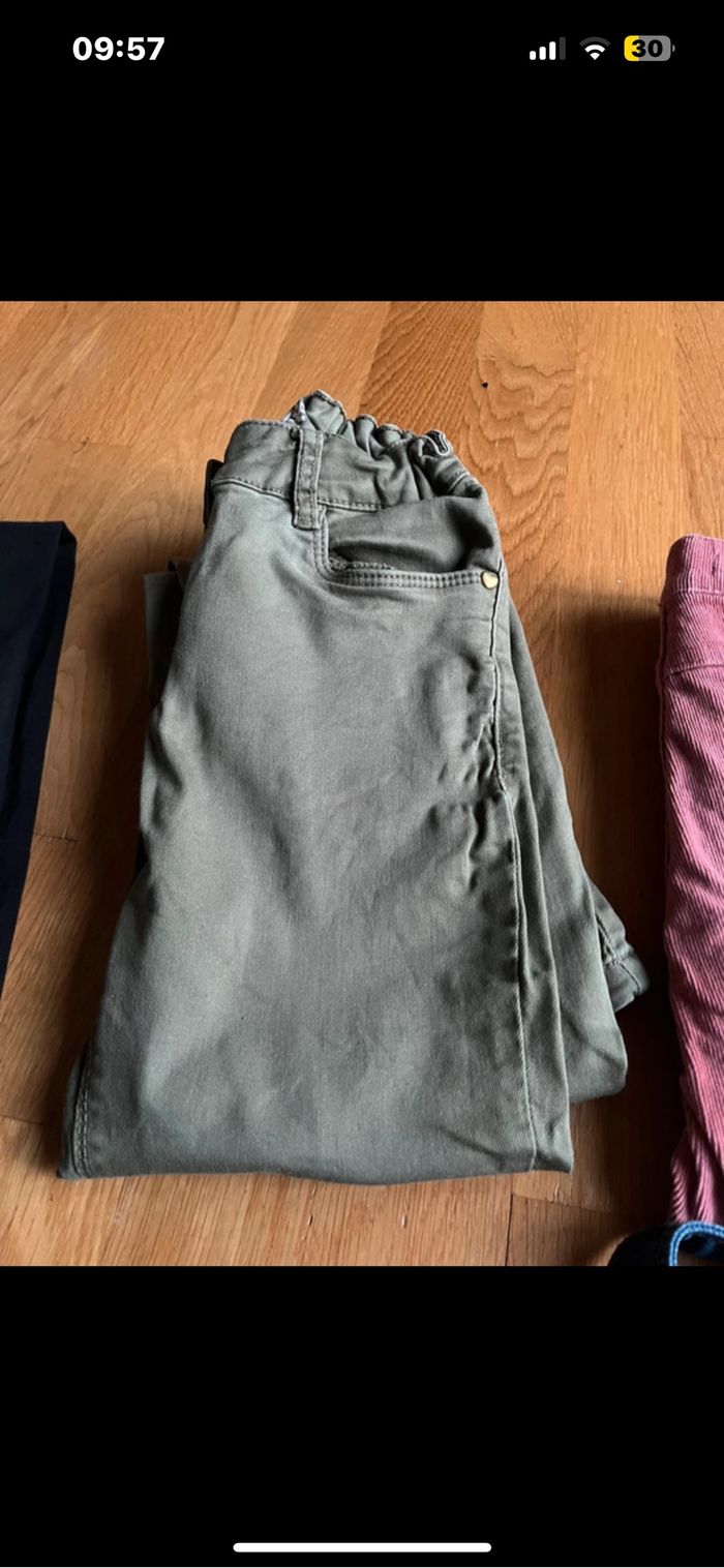 Lot de 6 pantalons et salopette fille 10 ans - photo numéro 6