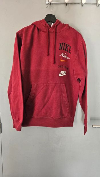 Sweat à capuche Nike bordeaux multi logo - Taille XS