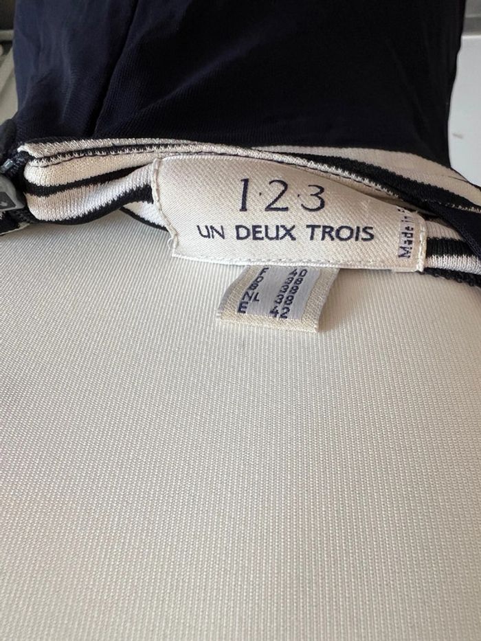 Marinière Bleu Marine à Bretelles 1 2 3 taille 40 - photo numéro 6