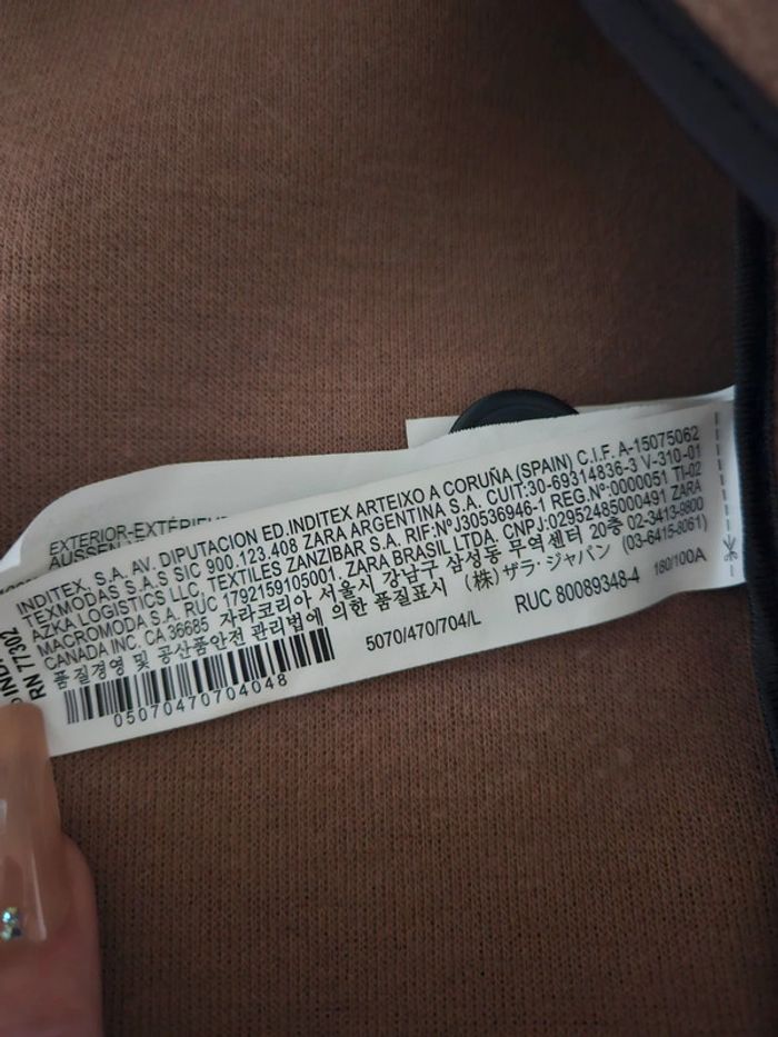 Zara manteau long marron clair taille L - photo numéro 12