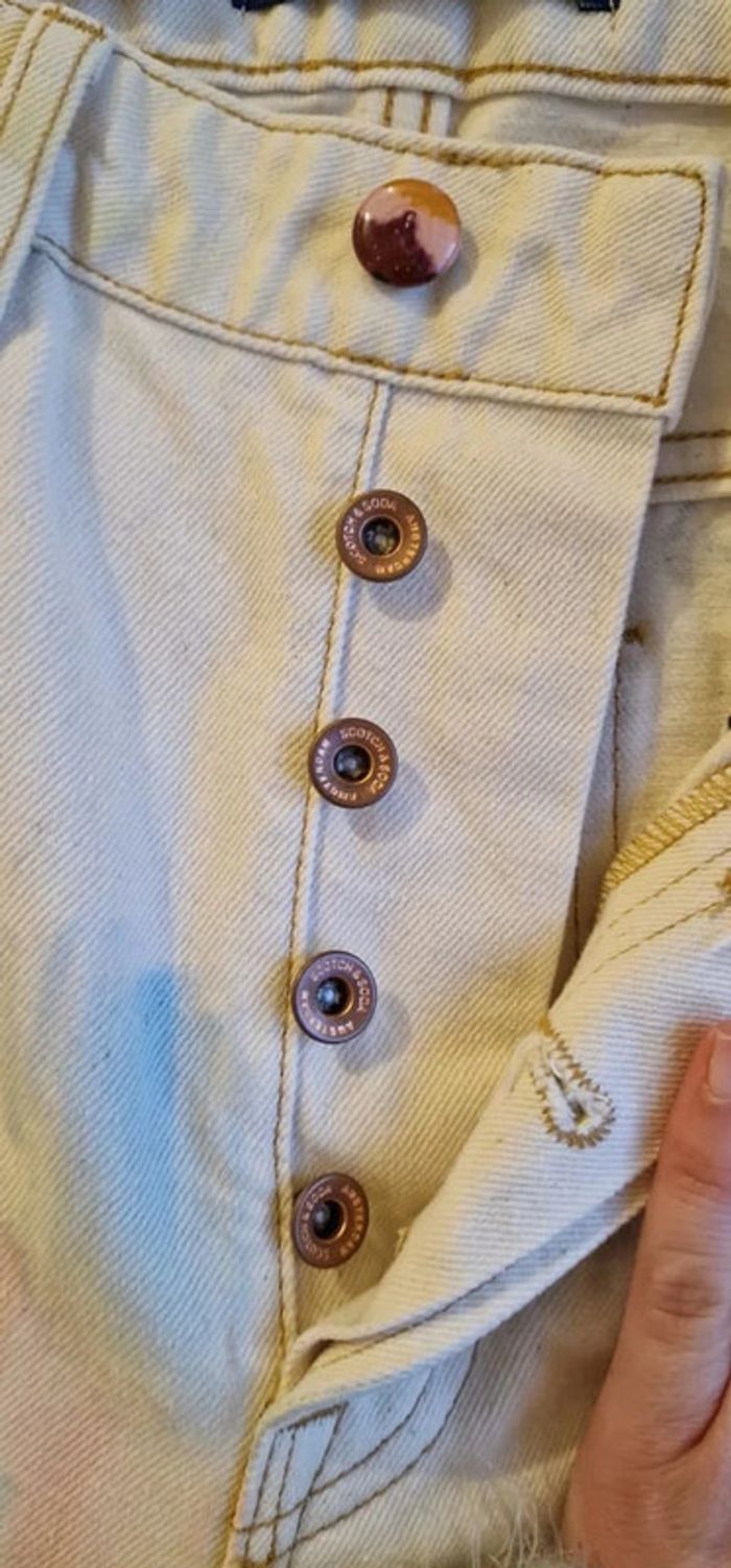 Jean Scotch & Soda droit taille haute blanc "the ripple" taille 26/32 - photo numéro 5