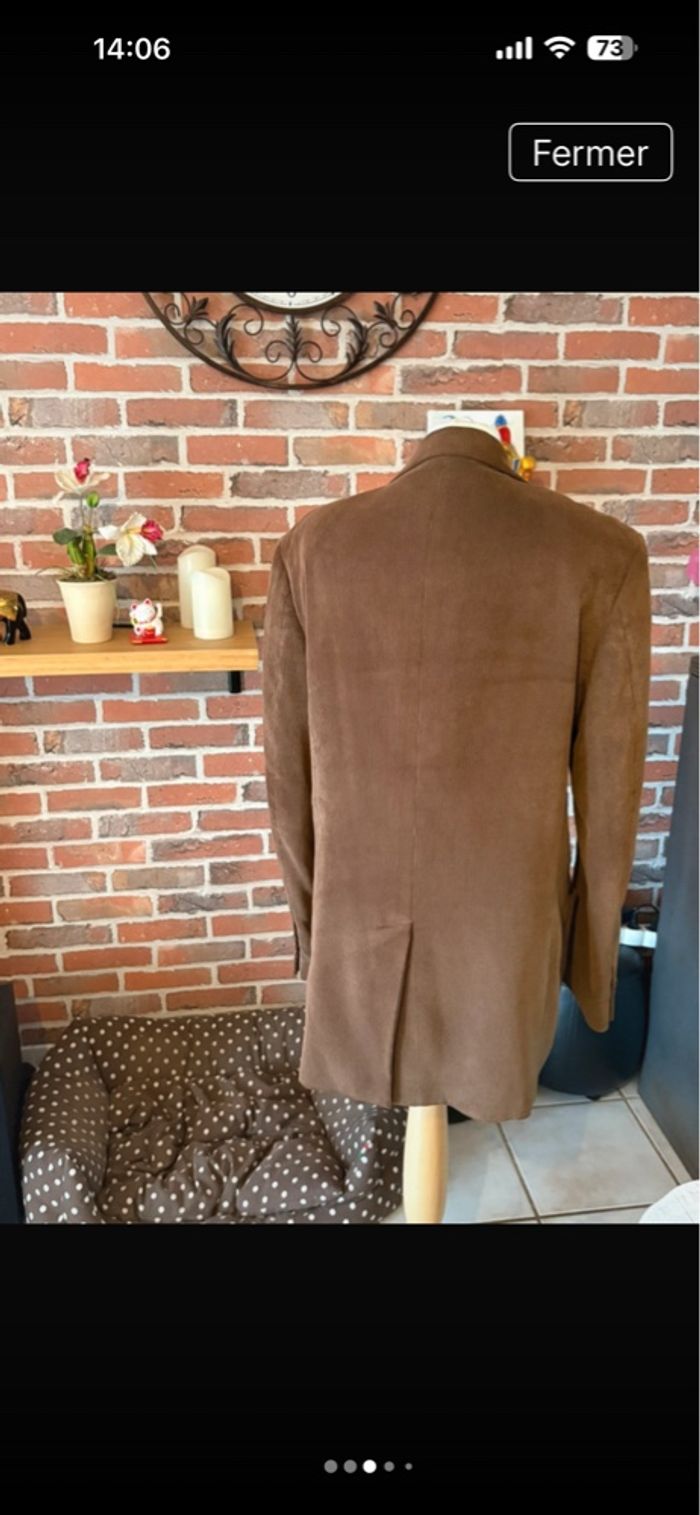 Veste homme velour marron Brice M - photo numéro 3