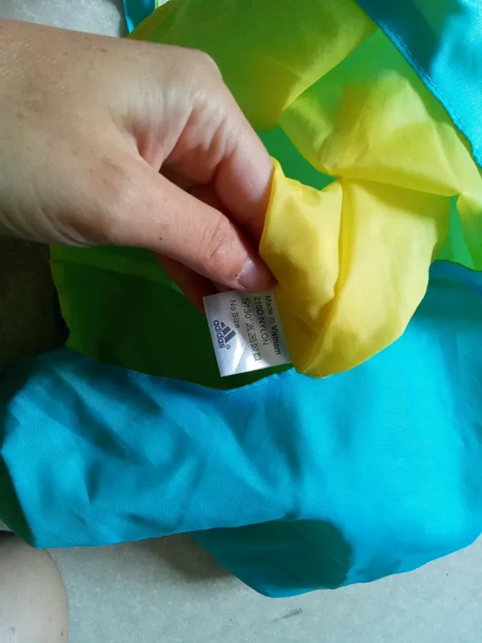 Sac a bandoulière adidas vintage fluo bleu et jaune intérieur - photo numéro 4