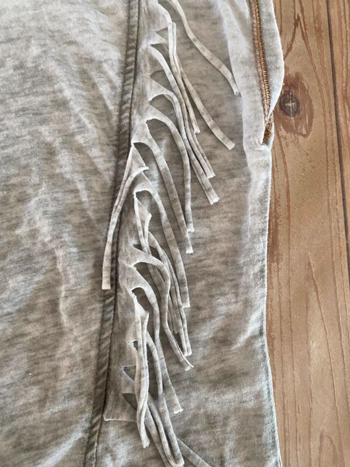 T-shirt à frange Kookaï gris taille 12 ans - photo numéro 3