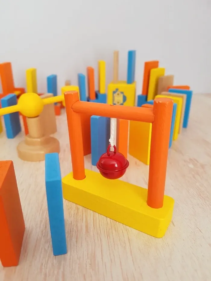 Dominos robots jeu de manipulation en bois - photo numéro 9