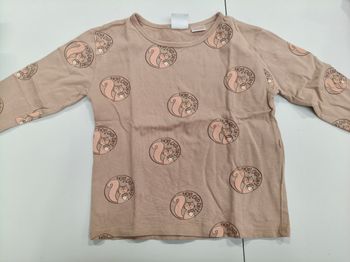 Tee-shirt manches longues garçon Zara brun écureuil 104 cm
