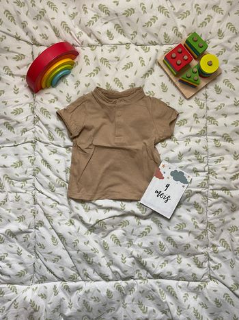 teeshirt manches courtes beige kiabi 9 mois