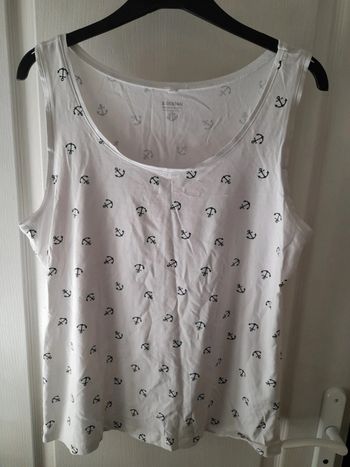 Débardeur blanc ancre