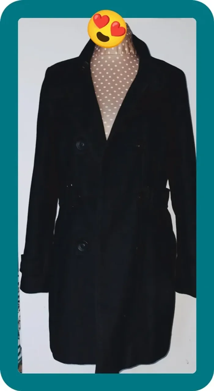 Manteau noir Femme, laine, taille 36-38, Patrice Breal - photo numéro 10