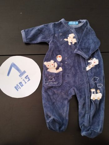 Pyjama velours 1 mois