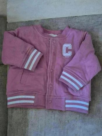 Gilet fourré rose 🌹9 mois 🌹