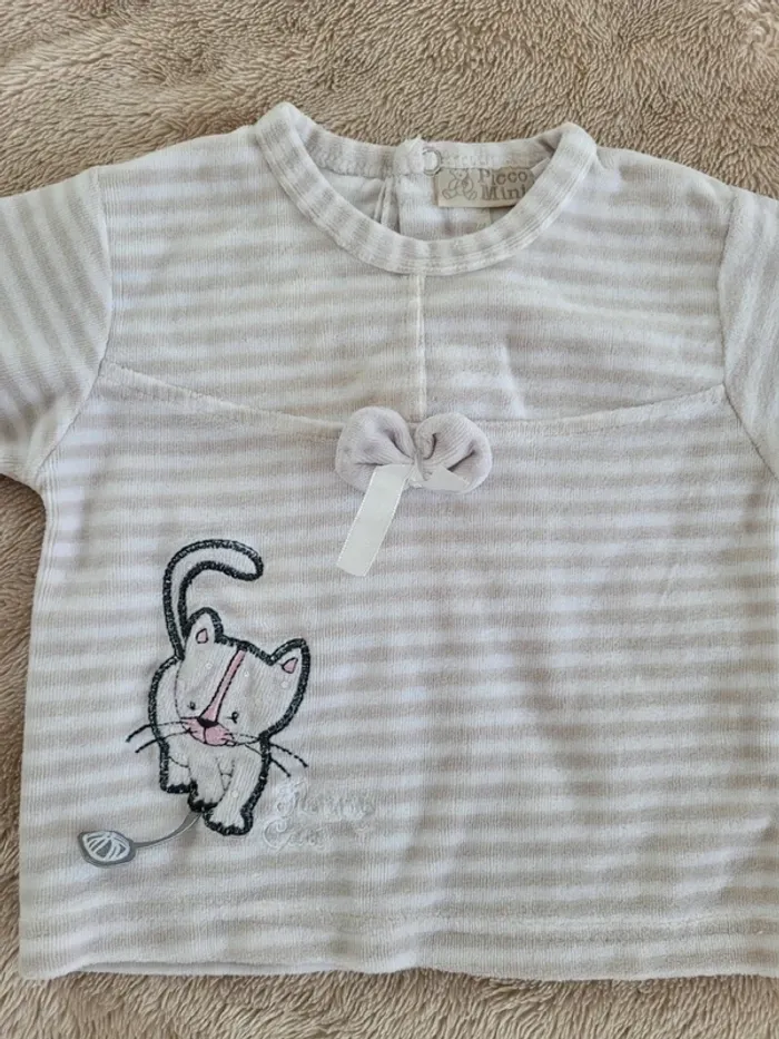 Ensemble bébé velours Picco Mini 6 mois - photo numéro 3
