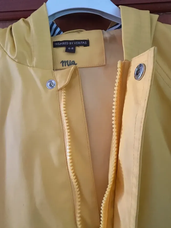 Veste a capuche jaune 6-8 ans Veritas - photo numéro 2