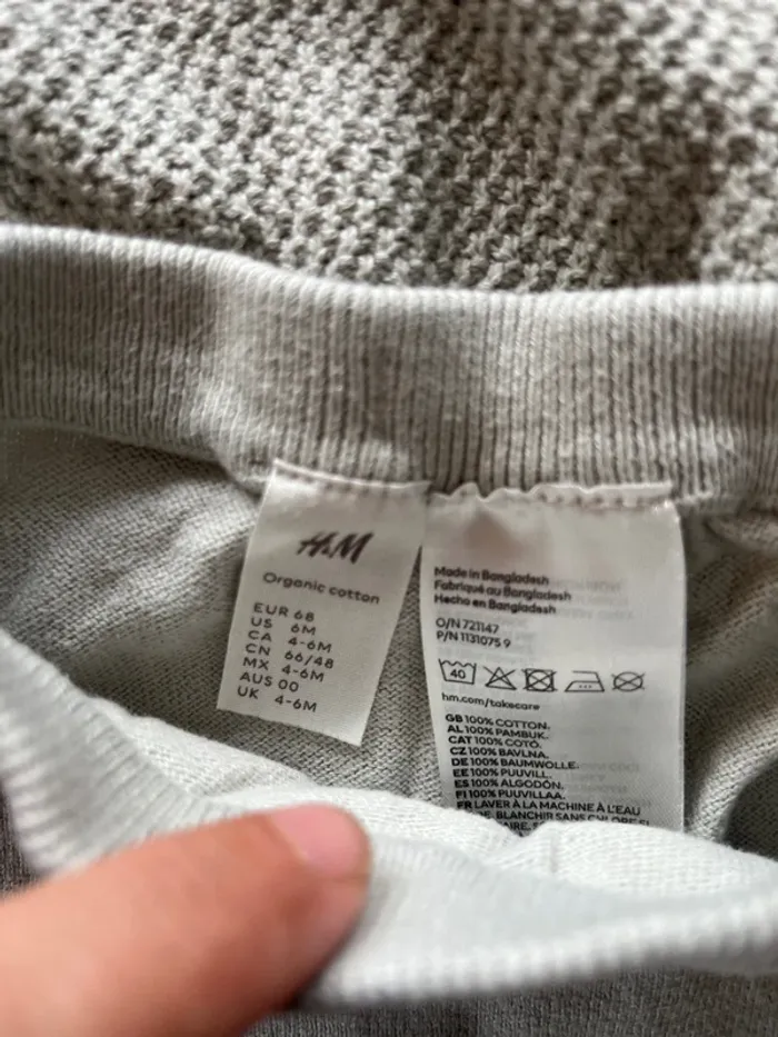 Tenue mixte 6 mois H&M maille - photo numéro 2