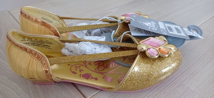 Chaussures princesse Disney (Belle) à paillettes pointure 32-33
