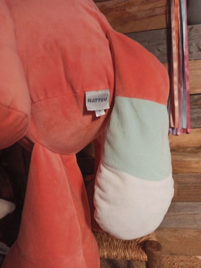 Peluche maxi renard Nattou 75 cm tbe - photo numéro 4