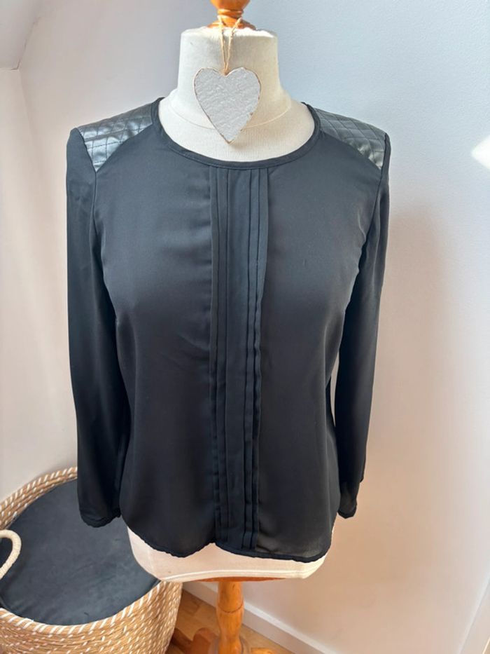 Blouse ML noire - Camaïeu - T36 - photo numéro 2