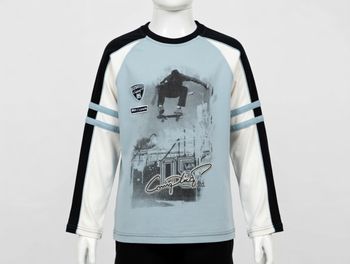 T-shirt manches longues bleu et blanc Taille 12 ans  Complices