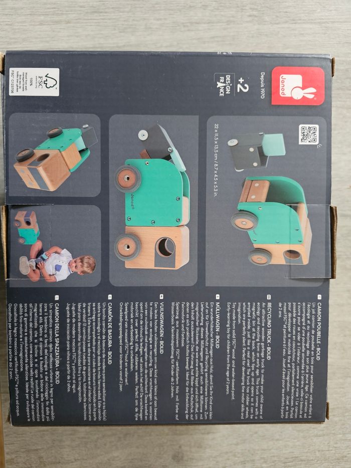 Camion Poubelle en bois - photo numéro 2