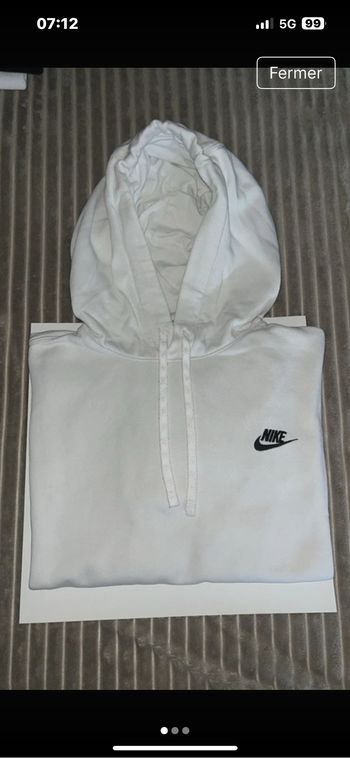 Sweat à capuche Nike blanc