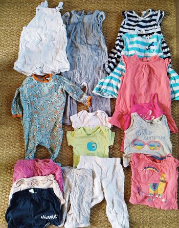 Lot printemps été fille 18 mois