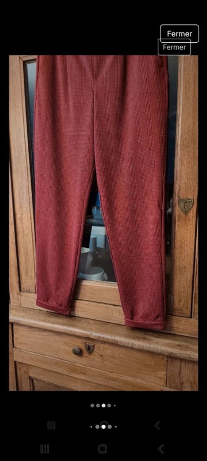 Pantalon Jaqueline de Jong rouge/noir eu M - photo numéro 4