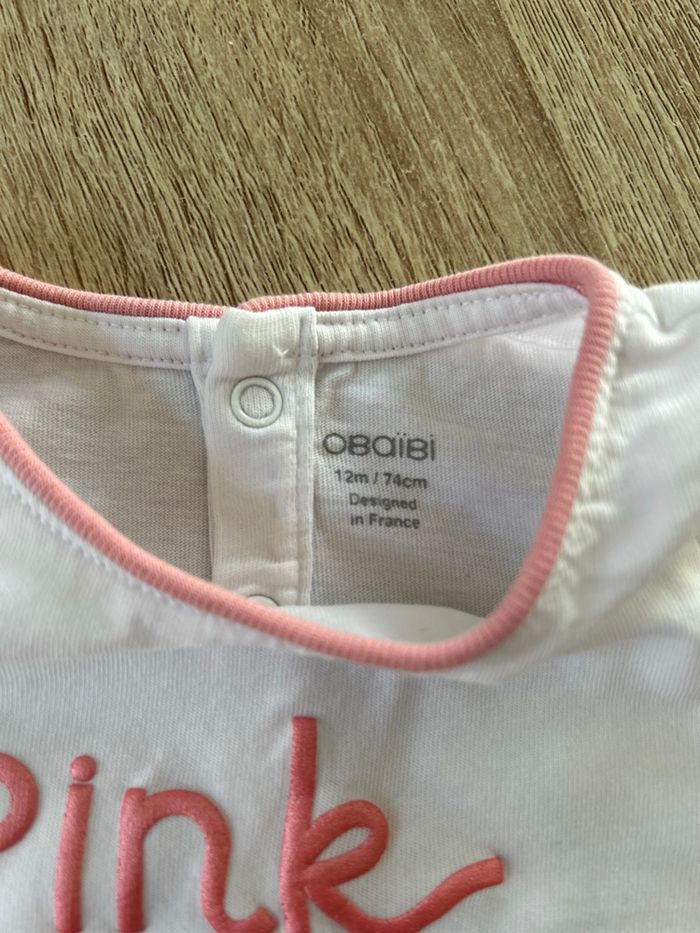 2 t-shirt S manches courtes bébé fille - photo numéro 2