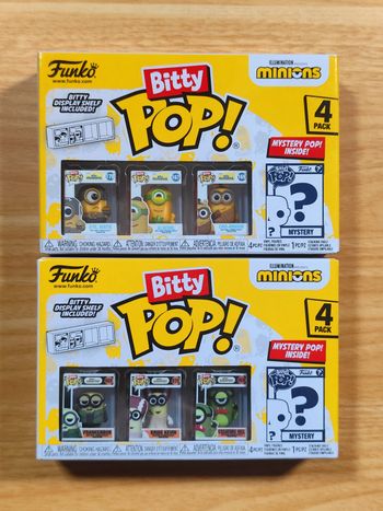 Lot 2 Boîtes Bitty Pop! Minions - 8 Figurines dont 2 MYSTÈRE