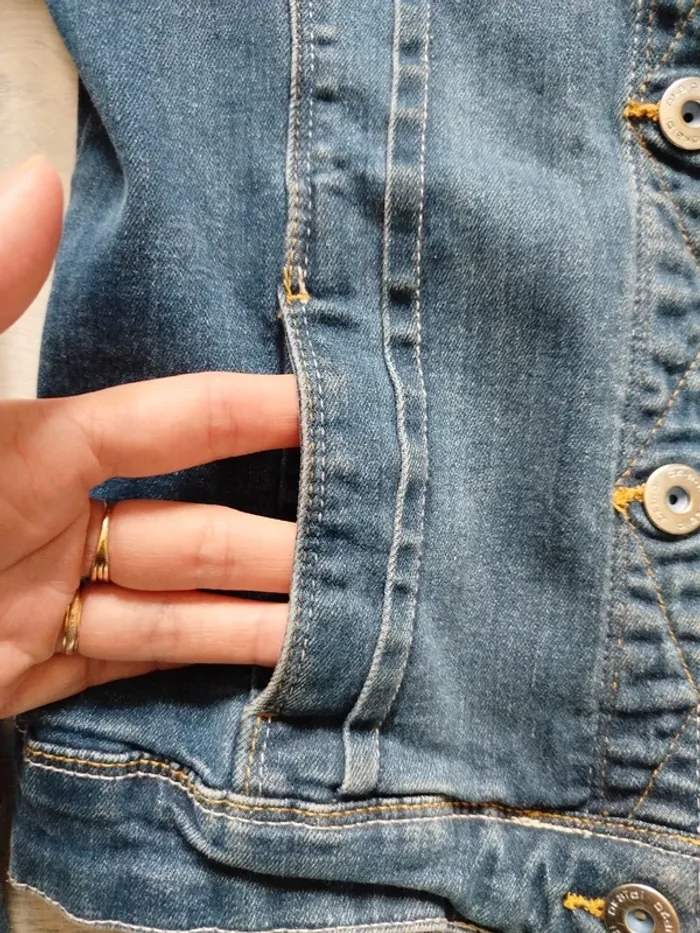 Veste en jeans à pressions Okaïdi 10 ans - photo numéro 2