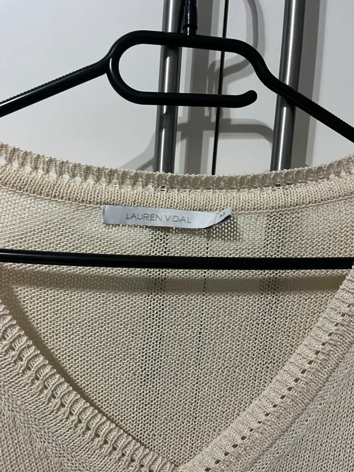 Pull en maille Lauren Vidal doré - photo numéro 2