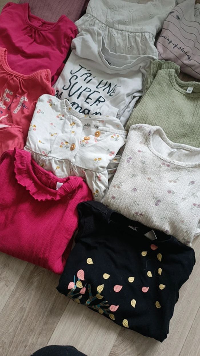Gros lot tee shirts manches longues taille 24 mois marques diverses - photo numéro 4