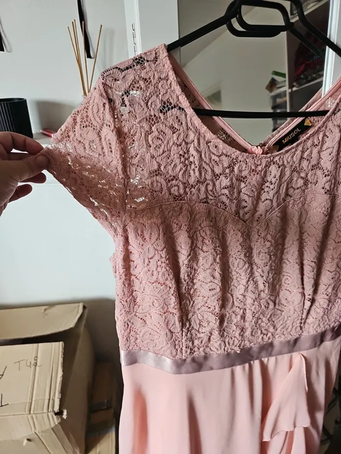 Robe de cocktail rose t44 curve - photo numéro 3