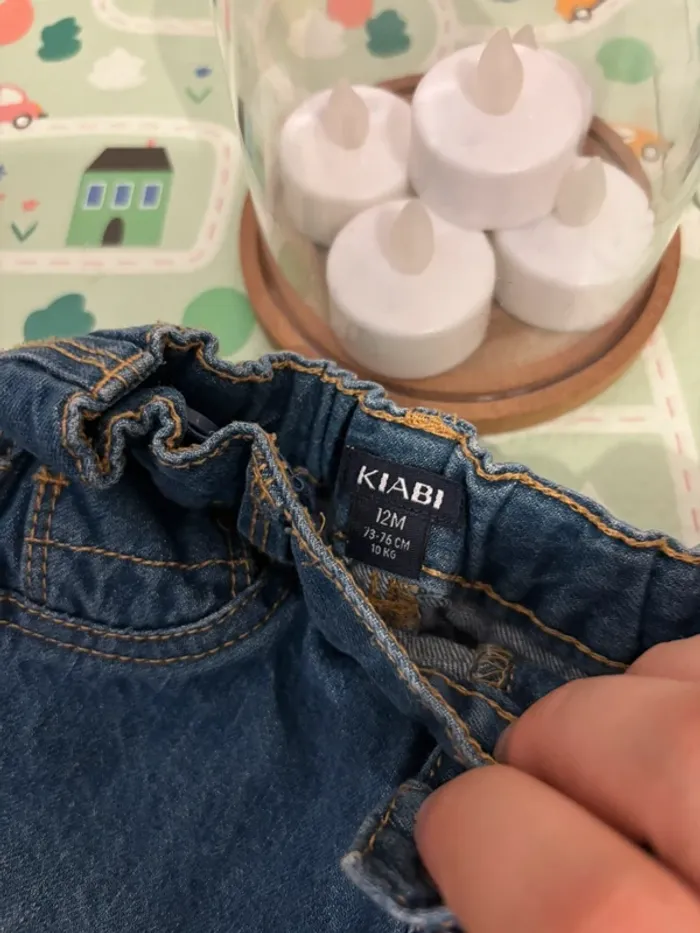 Ensemble t shirt tape à l’œil et pantalon Kiabi 12 mois - photo numéro 3