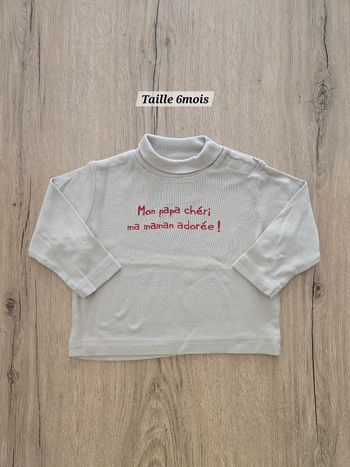 Tee-shirt manches longues - Taille 6mois - Grain de blé