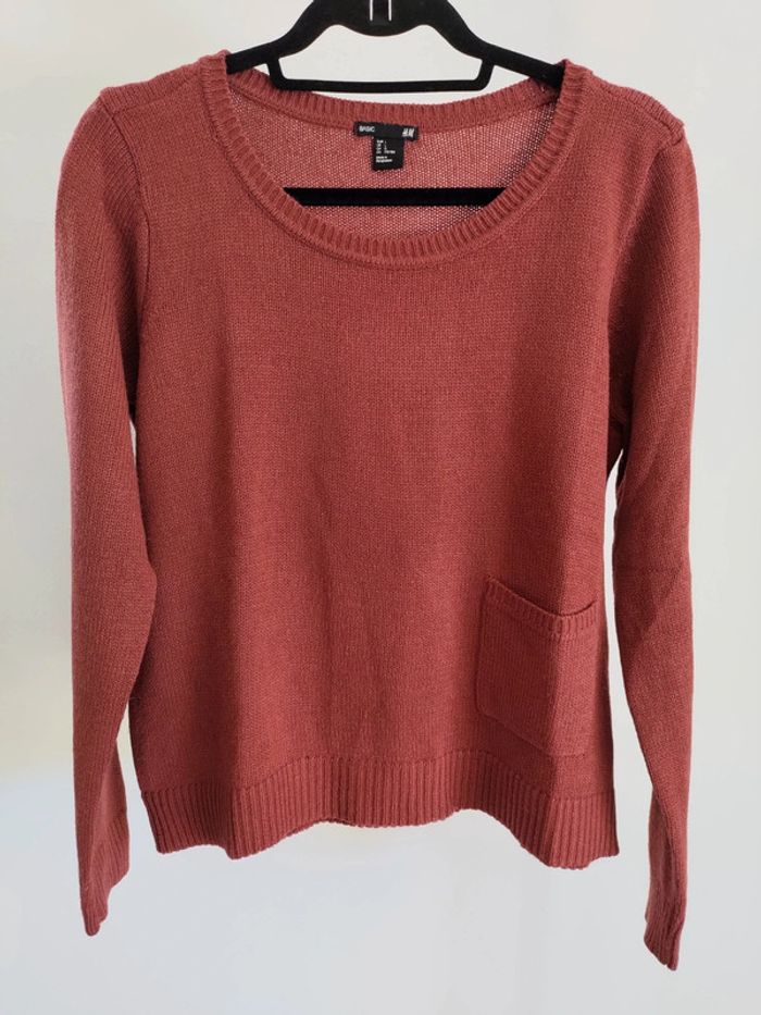 H&M pull rouille L - photo numéro 2