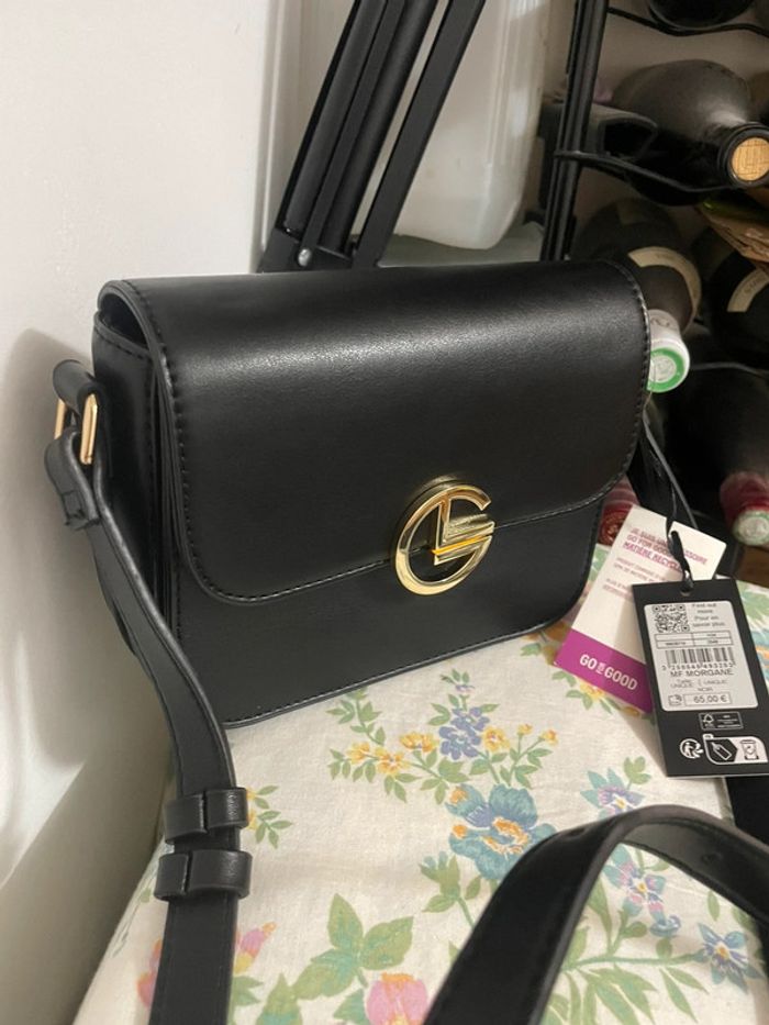 prix en boutique 65€, Sac besace Galeries Lafayette enduit lisse - photo numéro 7